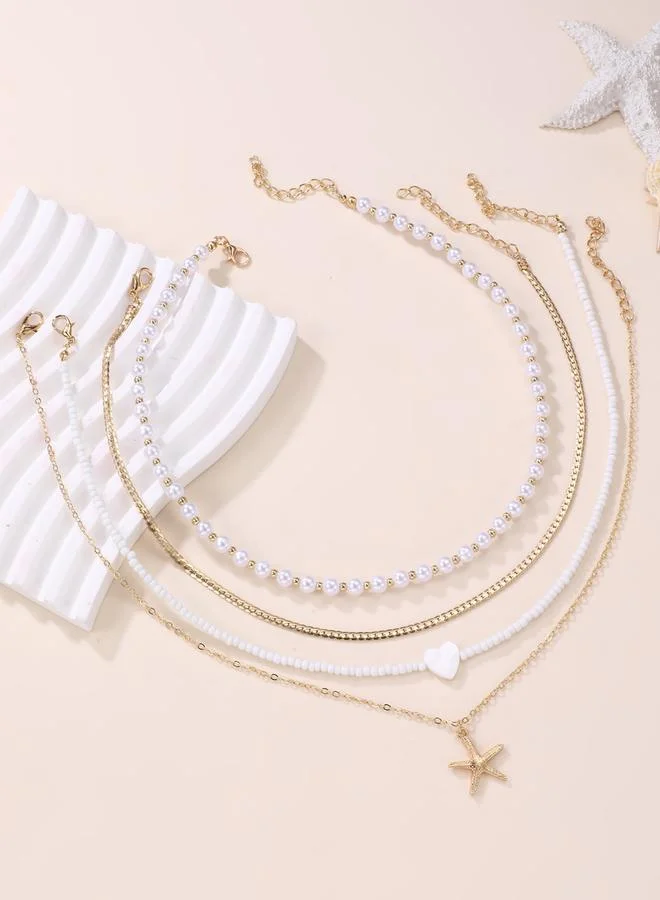 تايك تو طقم 4 قطع عقود خرز بدلايات